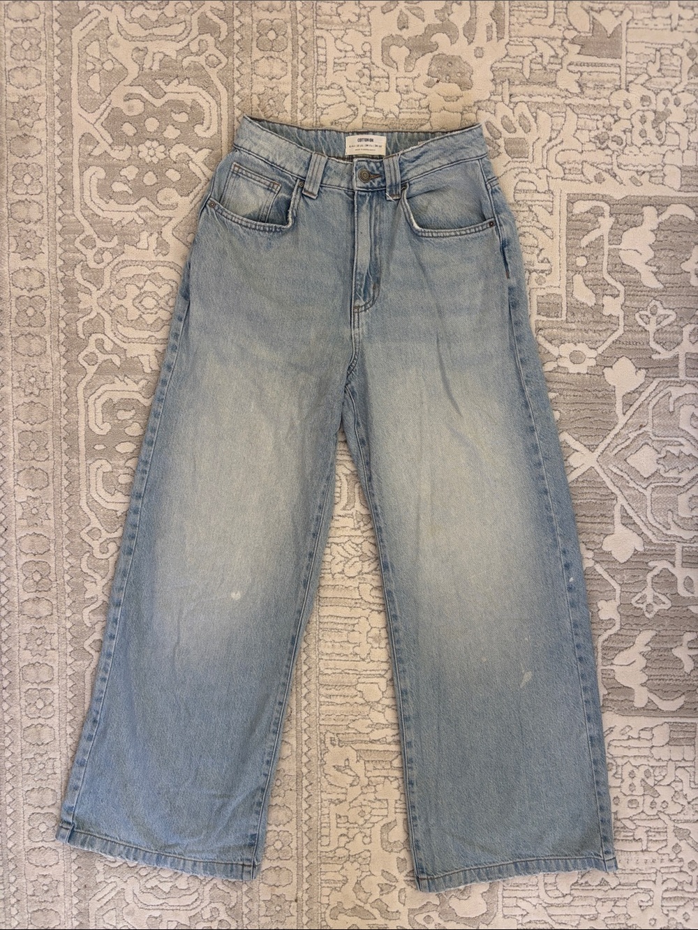 Cotton On Light Blue High-Rise Wide-Leg Jeans